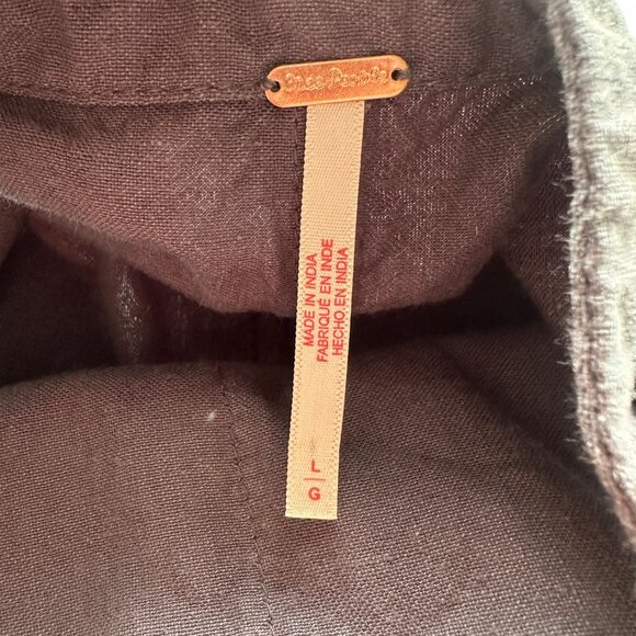 Free People Matias Pleated Relaxed Romper Womens Size L Boho Festival Overalls - Picture 9 of 13